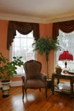 Living Room With Bay Window Royalty Free Stock Photography