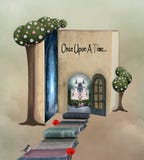 Livre de conte de fées il était une fois illustration de vecteur Livre de conte de fées il était une fois illustration de vecteur