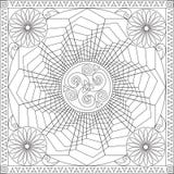 Livre de page de coloration pour la fleur géométrique Mandala Design Vector Illustration de format carré d'adultes Images libres de droits Livre de page de coloration pour la fleur géométrique Mandala Design Vector Illustration de format carré d'adultes Images libres de droits