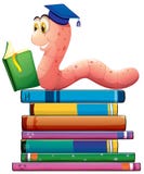 Livre et ver illustration libre de droits Livre et ver illustration libre de droits