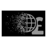Livre globale tramée de Pixelated dispersée par blanc finance l'icône illustration libre de droits Livre globale tramée de Pixelated dispersée par blanc finance l'icône illustration libre de droits