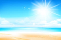 Lixe a praia sobre o mar do borrão e o céu com o alargamento e o copysp da luz do sol ilustração stock Lixe a praia sobre o mar do borrão e o céu com o alargamento e o copysp da luz do sol ilustração stock