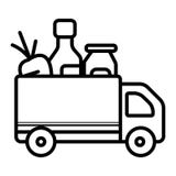 LKW, der reifes Gemüse transportiert anlieferung stock abbildung LKW, der reifes Gemüse transportiert anlieferung stock abbildung