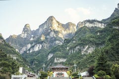 Lo Shan di Tianmen del portone di cielo fotografie stock Lo Shan di Tianmen del portone di cielo fotografie stock
