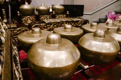 Lo strumento di musica tradizionale malese ha chiamato Gamelan immagine stock Lo strumento di musica tradizionale malese ha chiamato Gamelan immagine stock
