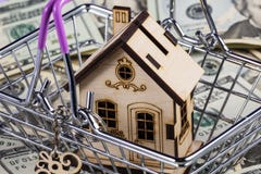 Loan or save for buy a house and real estate concept. Mortgage loading and calculator property document concept. wooden house royalty free stock photo Loan or save for buy a house and real estate concept. Mortgage loading and calculator property document concept. wooden house royalty free stock photo