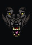 Lobo selvagem na obscuridade ilustração royalty free Lobo selvagem na obscuridade ilustração royalty free