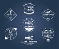 Barbecue, Seafood Logos, Labels And Design Elements Stock Vector ...