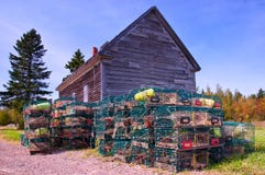 Lobster Traps, New Brunswick Royalty Free Stock Images Lobster Traps, New Brunswick Royalty Free Stock Images