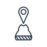 Location icon vector isolated on white background, Location sign vector illustration Location icon vector isolated on white background, Location sign vector illustration