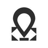 Location mark on printed map icon vector sign and symbol isolated on white background, Location mark on printed map logo concept vector illustration Location mark on printed map icon vector sign and symbol isolated on white background, Location mark on printed map logo concept vector illustration