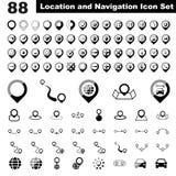 Location, navigation and map related grayscale icon set vector illustration Location, navigation and map related grayscale icon set vector illustration