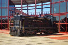 Locomotiva di diesel della ferrovia di Lackawanna, Scranton, PA, U.S.A. fotografie stock Locomotiva di diesel della ferrovia di Lackawanna, Scranton, PA, U.S.A. fotografie stock