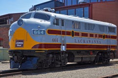 Locomotiva di diesel della ferrovia di Lackawanna, Scranton, PA, U.S.A. fotografie stock libere da diritti Locomotiva di diesel della ferrovia di Lackawanna, Scranton, PA, U.S.A. fotografie stock libere da diritti