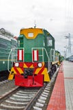 Locomotive manoeuvrant ТÐМ15 aucun 016 Musée de Novosibirsk de rail photos libres de droits Locomotive manoeuvrant ТÐМ15 aucun 016 Musée de Novosibirsk de rail photos libres de droits