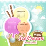 Lody menu pokrywa Zdjęcia Stock Lody menu pokrywa Zdjęcia Stock