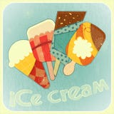 Lody retro menu pokrywa Obrazy Stock Lody retro menu pokrywa Obrazy Stock