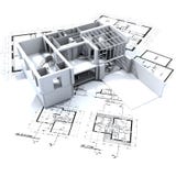 Loft mock-up and blueprints vector illustration Loft mock-up and blueprints vector illustration
