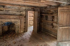 Inside A Log Cabin Stock Photo - Image: 49548451