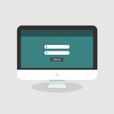 Log in form interface on the computer screen. For a web page, site, mobile applications, design theme, ui, app, contact, profile l royalty free illustration Log in form interface on the computer screen. For a web page, site, mobile applications, design theme, ui, app, contact, profile l royalty free illustration