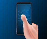 Login aan mobiele app, cybersecurity, privé toegang met gebruikersbenaming en wachtwoord aan persoonsgegevens Vector eps10 stock illustratie Login aan mobiele app, cybersecurity, privé toegang met gebruikersbenaming en wachtwoord aan persoonsgegevens Vector eps10 stock illustratie
