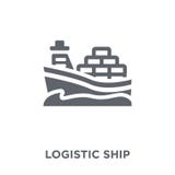 Logistic Ship icon from Delivery and logistic collection. stock illustration Logistic Ship icon from Delivery and logistic collection. stock illustration