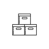 Logistics boxes. Signs and symbols can be used for web, logo, mobile app, UI, UX stock illustration Logistics boxes. Signs and symbols can be used for web, logo, mobile app, UI, UX stock illustration