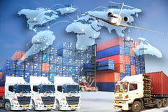 Logistics concept, Map Global business connection technology int Stock Photo Logistics concept, Map Global business connection technology int Stock Photo