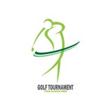 Logo abstrait de tournoi de golf illustration libre de droits Logo abstrait de tournoi de golf illustration libre de droits
