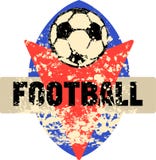 Logo calcio/di calcio, retro stile grungy, Fotografia Stock Logo calcio/di calcio, retro stile grungy, Fotografia Stock