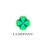 Logo croisé créatif, conception médicale de logo, logo de soins de santé illustration stock Logo croisé créatif, conception médicale de logo, logo de soins de santé illustration stock