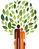 Logo d'illustration de vecteur d'arbre généalogique illustration libre de droits Logo d'illustration de vecteur d'arbre généalogique illustration libre de droits