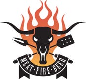 Logo de barbecue illustration stock Logo de barbecue illustration stock