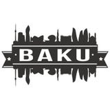 Logo de calibre de silhouette de ville de Baku Azerbaijan Round Icon Vector Art Flat Shadow Design Skyline illustration stock Logo de calibre de silhouette de ville de Baku Azerbaijan Round Icon Vector Art Flat Shadow Design Skyline illustration stock