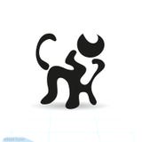 Logo de chat noir Symbole laconique pour des icônes, des logos, des insignes et des emblèmes Vendredi 13 illustration stock Logo de chat noir Symbole laconique pour des icônes, des logos, des insignes et des emblèmes Vendredi 13 illustration stock