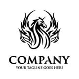 Logo de cheval de licorne illustration libre de droits Logo de cheval de licorne illustration libre de droits