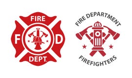 Logo de corps de sapeurs-pompiers illustration libre de droits Logo de corps de sapeurs-pompiers illustration libre de droits