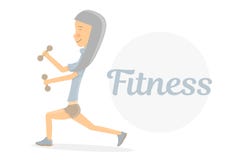 Logo de fille de forme physique illustration libre de droits Logo de fille de forme physique illustration libre de droits