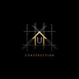 Logo de lettre du concept U de Chambre d'or illustration libre de droits Logo de lettre du concept U de Chambre d'or illustration libre de droits