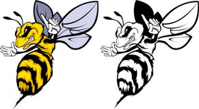 Logo de mascotte d'abeille Logo de mascotte d'abeille