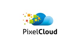 Logo de nuage de pixel illustration stock Logo de nuage de pixel illustration stock