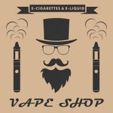 Logo del negozio di Vape pantaloni a vita bassa con la sigaretta elettronica Divieto del negozio di Vape illustrazione vettoriale Logo del negozio di Vape pantaloni a vita bassa con la sigaretta elettronica Divieto del negozio di Vape illustrazione vettoriale