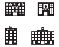 Logo dell'ospedale e modello di simboli illustrazione vettoriale Logo dell'ospedale e modello di simboli illustrazione vettoriale