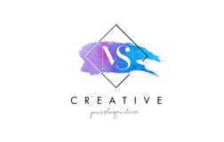 Logo della spazzola del ms Artistic Watercolor Letter royalty illustrazione gratis Logo della spazzola del ms Artistic Watercolor Letter royalty illustrazione gratis