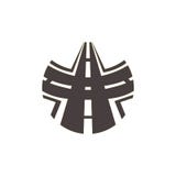 Logo delle strade trasversali royalty illustrazione gratis Logo delle strade trasversali royalty illustrazione gratis
