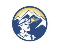 Logo di estrazione mineraria illustrazione vettoriale Logo di estrazione mineraria illustrazione vettoriale