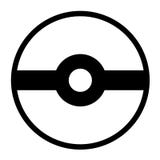 Logo di Pokeball isolato su fondo bianco illustrazione vettoriale Logo di Pokeball isolato su fondo bianco illustrazione vettoriale