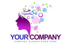 Logo femelle de visage illustration libre de droits Logo femelle de visage illustration libre de droits