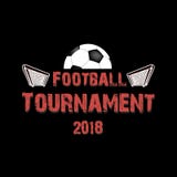 Logo Football turnering 2018 royaltyfri illustrationer Logo Football turnering 2018 royaltyfri illustrationer