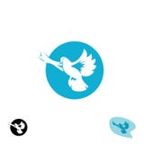 Logo för duvaflygfågel stock illustrationer Logo för duvaflygfågel stock illustrationer